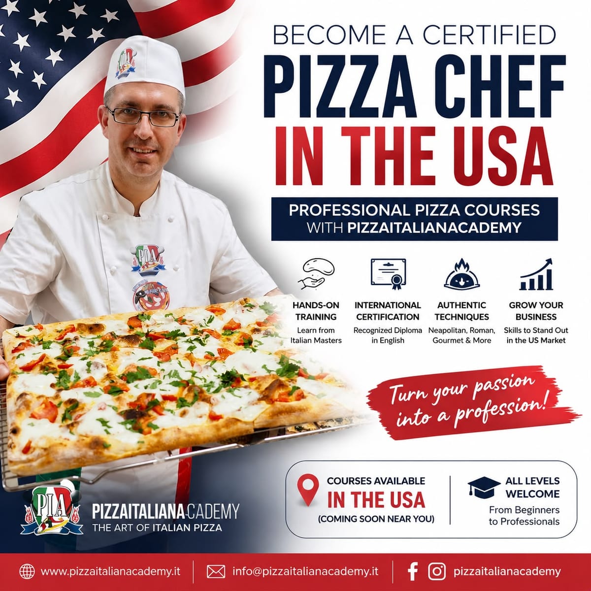 Pizza Italian Academy — Corsi professionali di pizza con maestri italiani.